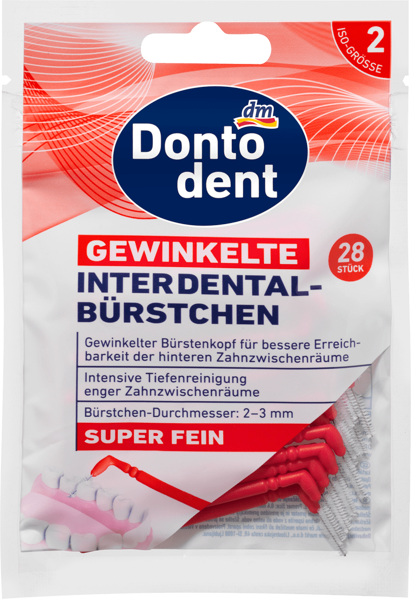 Міжзубні йоржики Dontodent кутові (0.4 мм ISO 2) 28 шт