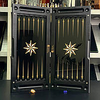 Нарди скляні з дерев'яним каркасом Зірка 60х30см на подарунок, фото 3