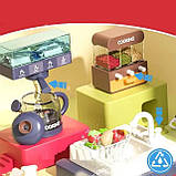 Дитяча велика іграшкова ігрова кухня для дівчаток з парою водою посудом та звуками Висота 100 см 101 деталь, фото 7
