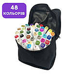 Набір двосторонніх маркерів Touch Smooth 48 штук для скетчинга на спиртовій основі Різнокольорові, фото 2