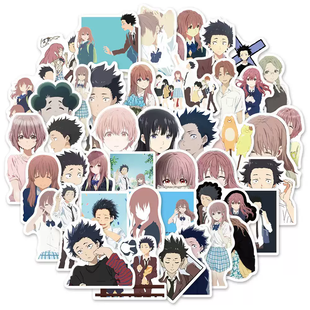 Стікерпак Форма голосу Набір наклейок GeekLand Silent Voice 50 штук