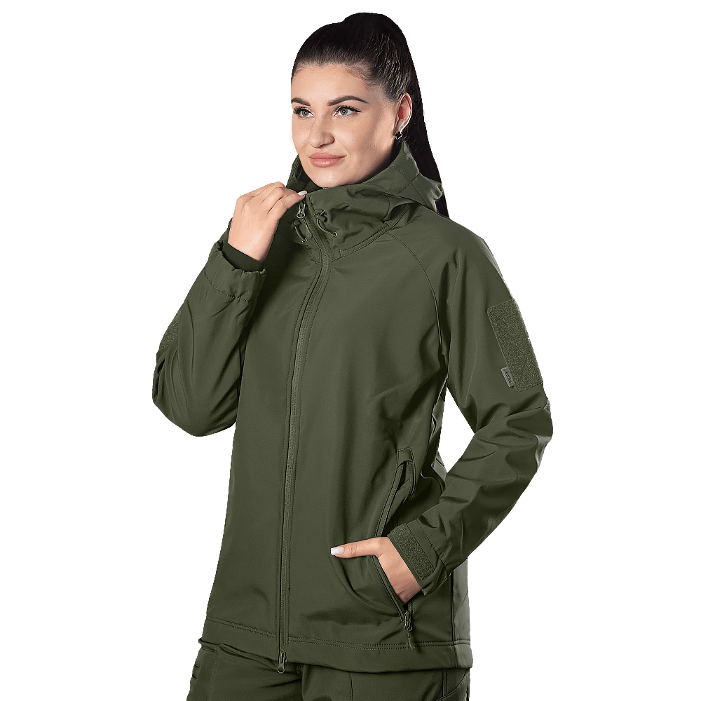 Куртка жіноча тактична волого-вітрозахисна Stalker SoftShell Олива