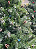 Ялинка штучна з шишками та калиною 2.2 м ПВХ, фото 5