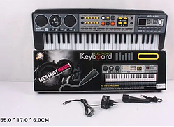 Дитячий синтезатор 49 клавіші MQ4911, з мікрофоном, зарядка, р-р іграшки 54*17*5 см