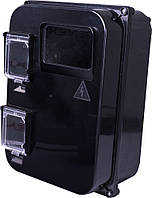 Корпус пластиковий e.mbox.stand.plastic.n.f1 під 1-ф лічильник навісний з комплектом метизів E.NEXT