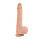 Тілесний реалістичний двошаровий фалоімітатор, Великий дилдо з мошонкою на присосці (25.5 см), фото 2