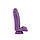 Фіолетовий реалістичний двошаровий фалоімітатор, Ділдо з мошонкою на присосці (17 см), фото 2