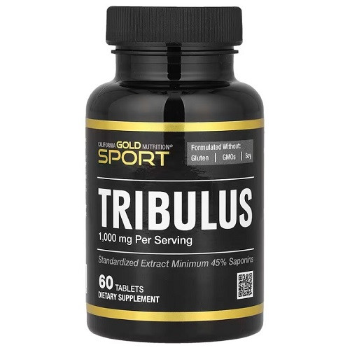 Тестостероновий бустер California Gold Nutrition Tribulus 1000 mg (60 таблеток.), фото 1