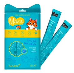 Рідкі кремоподібні ласощі Mavsy Creamy Treats Tuna with cod для котів з тунцем та тріскою 5x15g