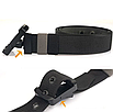 Чоловічий текстильний ремінь двосторонній чорний з одного та сірий з іншого боку 120 см, фото 4