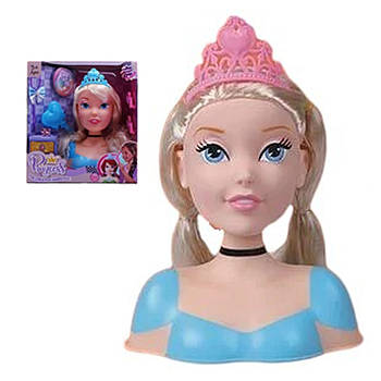 Лялька манекен для зачісок (гребінець, шпилька, гумки для волосся, аксесуари) 35417