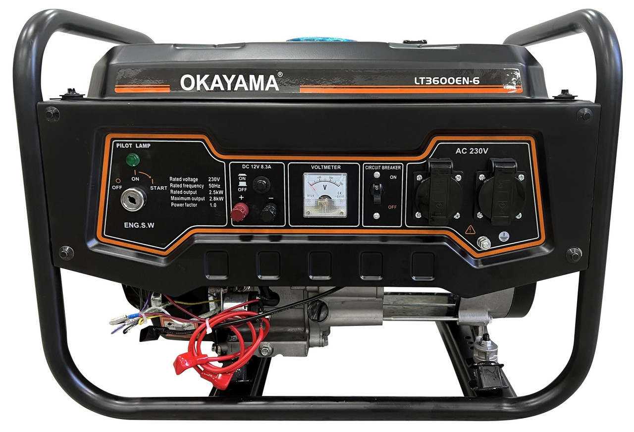 Генератор бензиновий OKAYAMA LT3600EN-6 2,5 Kw Key Start with battery, фото 1