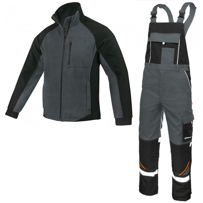Костюм робочий куртка фліска та напівкомбінезон, захисний спецодяг чоловічий, роба для працівників, польша, фото 1
