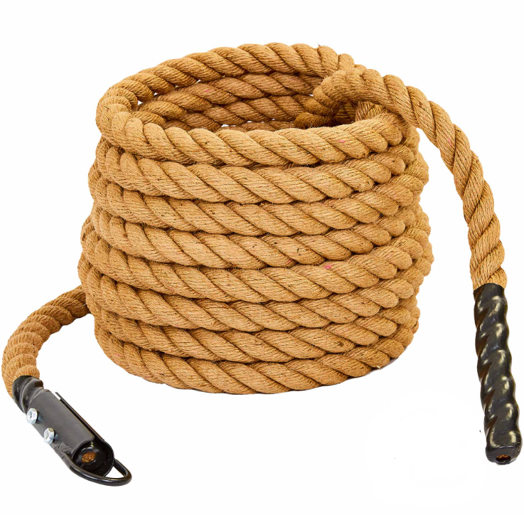 Канат для лазіння SP-Sport з кріпленням 15 м для загальнофізичної підготовки, фото 1