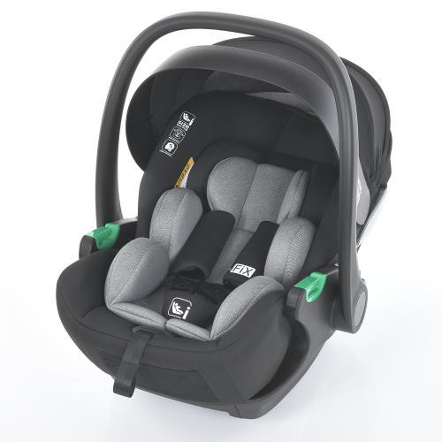 Дитяче автокрісло EL CAMINO ME 1110 i-FIX ME 1110 Штатний ремінь група 0+ 0-13 кг 3-точкові ремені сірий, фото 1