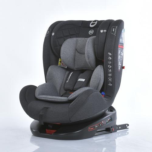 Дитяче автокрісло EL CAMINO ME 1114 EVEREST система ISOFIX група 0+-1-2-3 0-36 кг оборот 360 градусів сірий, фото 1