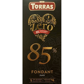 Шоколад Torras Zero чорний 85 % какао без цукру 100 г №69