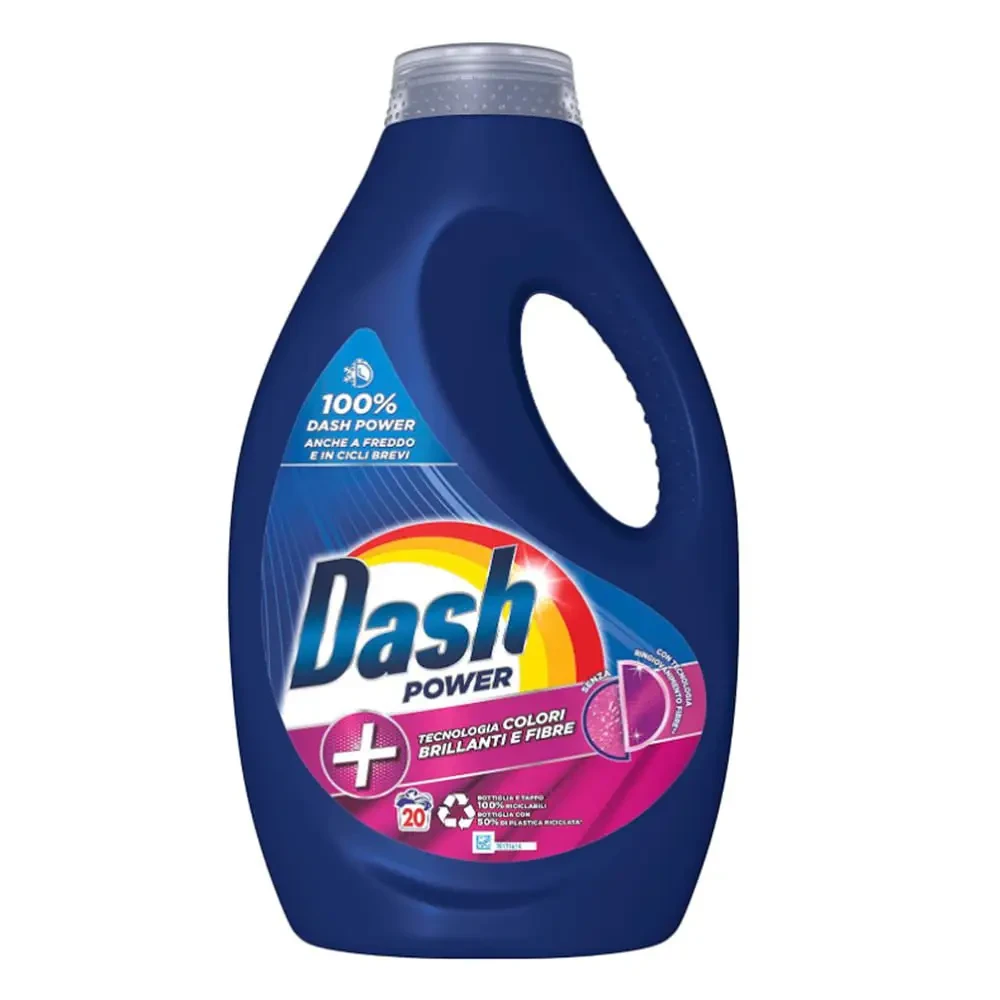 Гель для прання Dash Power Technology Bright Colours And Fibres, 20 прань