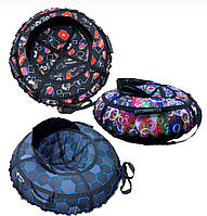 Тюбінг зі спинкою new (ваташка) 100 см, надувні санки дитячі, з камерою, крижана пВХ