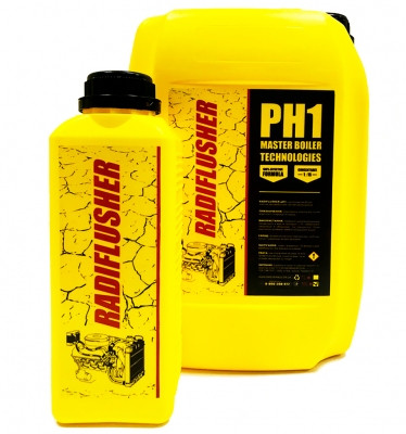 RADIFLUSHER pH1, 1 л — рідина для промивання систем охолодження, печок, радіаторів, фото 1