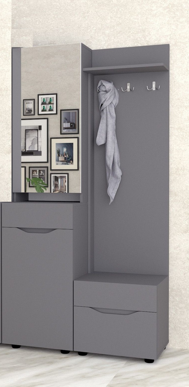 Передпокій Аякс вішак 500+ тумба з дзеркалом (Мастер Форм), фото 1