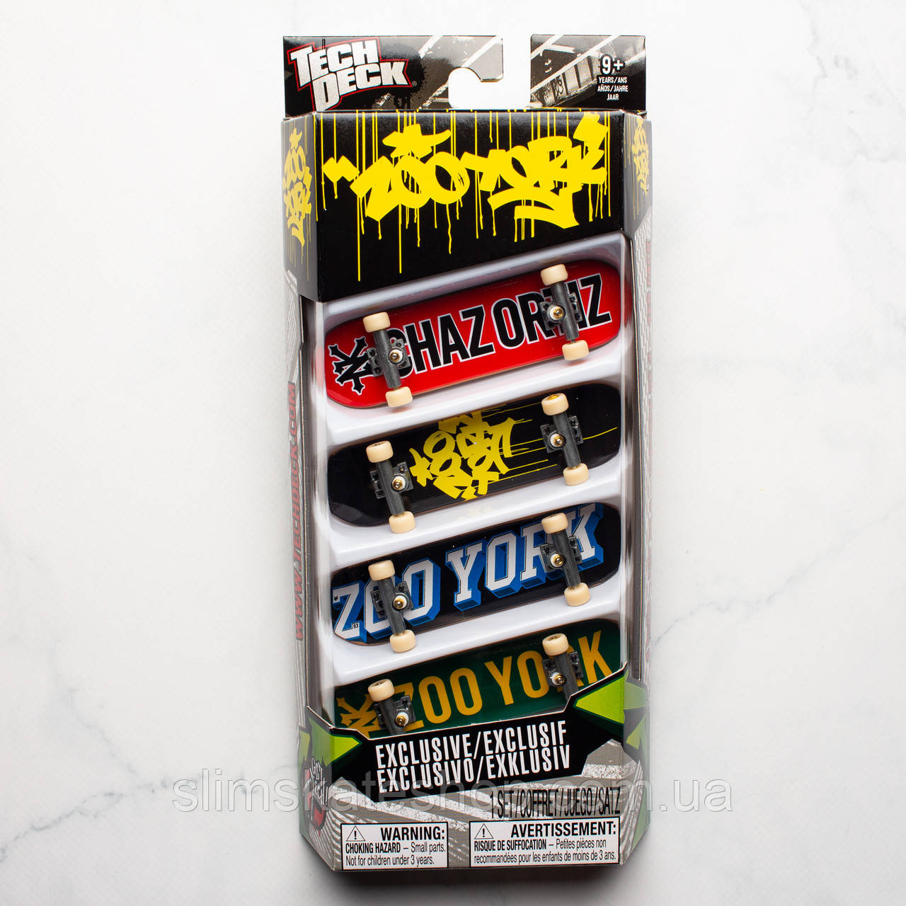 Фінгерборд набір Tech Deck Zoo York Skateboards Exclusive 4 Pack, фото 1