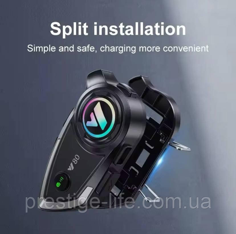 Y80 Мото гарнітура для шолома бездротова Bluetooth 5.3
