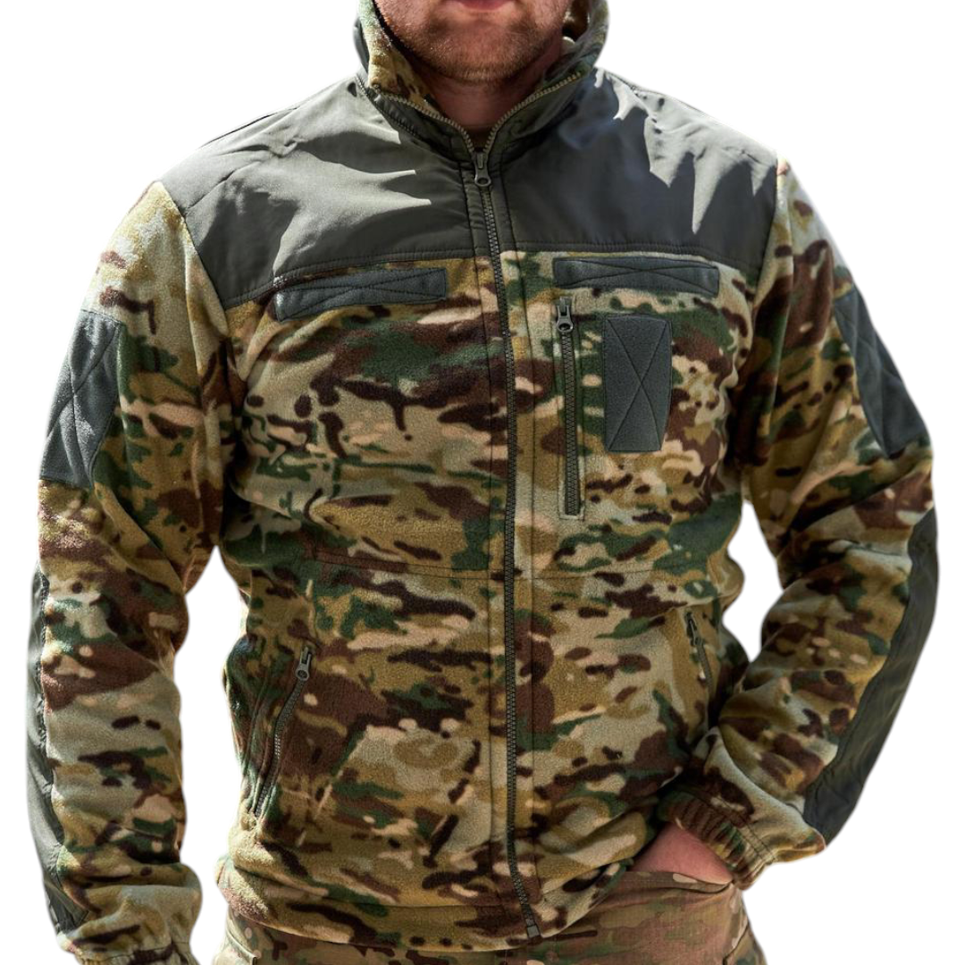 Флісова кофта тактична з накладками мультикам TM Military, фото 1