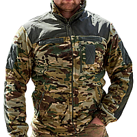 Флісова кофта тактична з накладками мультикам TM Military