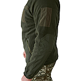 Флісова кофта тактична з накладками олива, фото 2