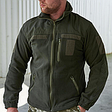 Флісова кофта тактична з накладками олива, фото 8