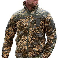Флісова кофта тактична з накладками піксель ММ14 TM Military