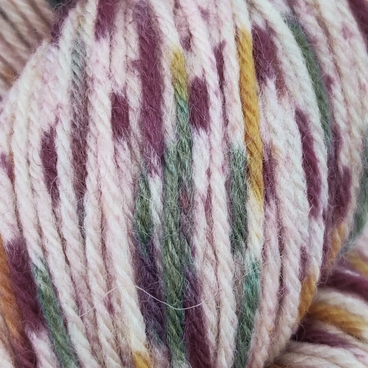 Пряжа Baby Merino Print/Бебі Меріно Прінт, зелений-бордовий-гірчичний SE469, Etrofil