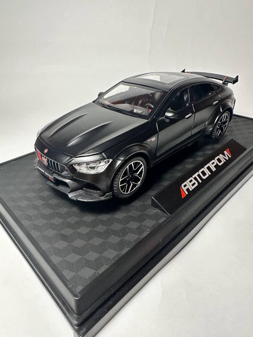Машинка металева Mercedes-Benz , "Автопром" Мерседес, чорна, світло звук 21* 5,5 * 9 см, 1:24