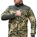 Флісова кофта тактична з накладками "ГРІЗЛІ" піксель ММ14 TM Military, фото 3