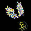 Сережки сценічні зі стразами Preciosa Crystal AB, фото 3