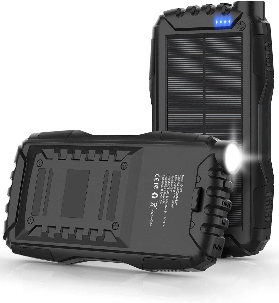 Є подряпини Сонячний зарядний пристрій Power Bank, портативний зарядний пристрій Power Bank ємністю 42800 мАг Зовнішній