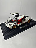 Машинка металева Pagani huayra Roadster , "АвтоЕксперт" , біла, світло звук 21*5,5 * 9 см, 1:24, фото 2