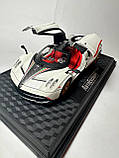 Машинка металева Pagani huayra Roadster , "АвтоЕксперт" , біла, світло звук 21*5,5 * 9 см, 1:24, фото 7