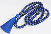 Чотки з натурального каменю Лазуріт 108 намистин з вузлами d 8мм, фото 6