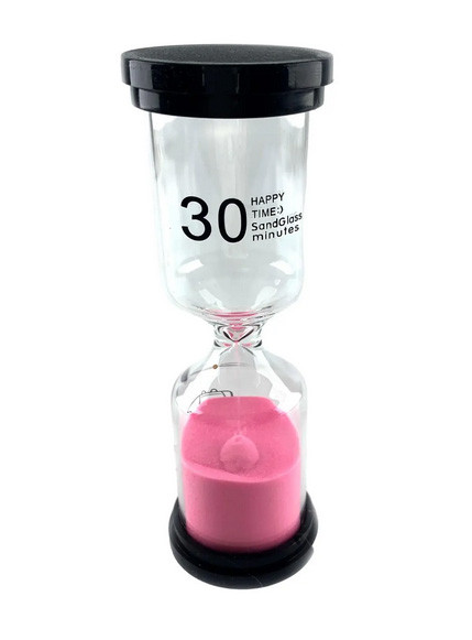 Пісочний годинник на 30 хв рожевий пісок, фото 1
