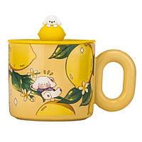 Керамічна чашка "Lemon" 400 мл із кришкою