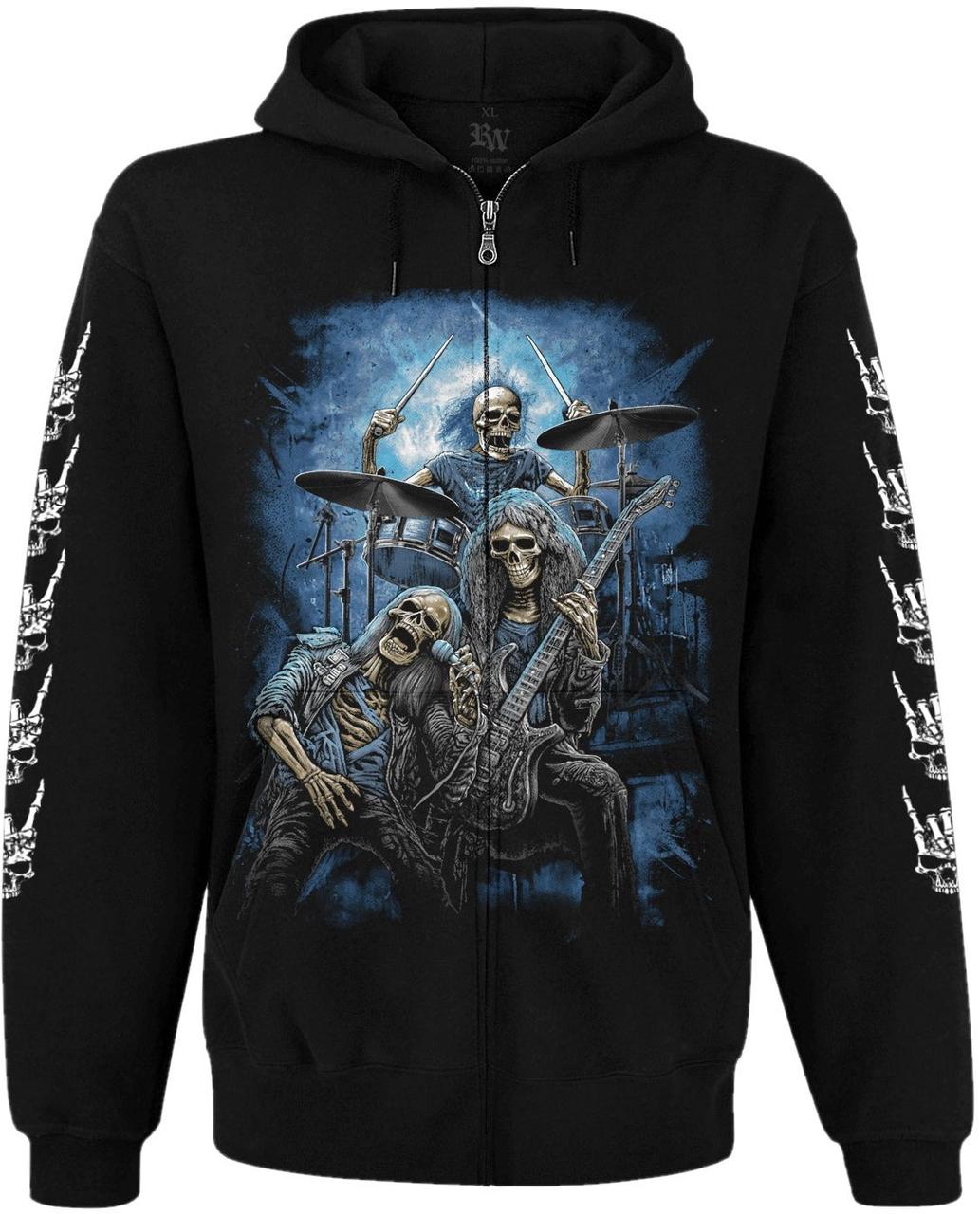 Худі Skeletons Metal Band на блискавці, Розмір M