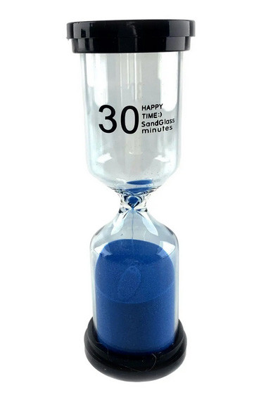 Пісочний годинник на 30 хв синій пісок, фото 1