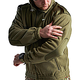Флісова кофта тактична Mil-tec F2 з накладками олива, фото 5