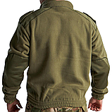 Флісова кофта тактична Mil-tec F2 з накладками олива, фото 8