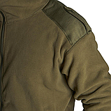 Флісова кофта тактична Mil-tec F2 з накладками олива, фото 10
