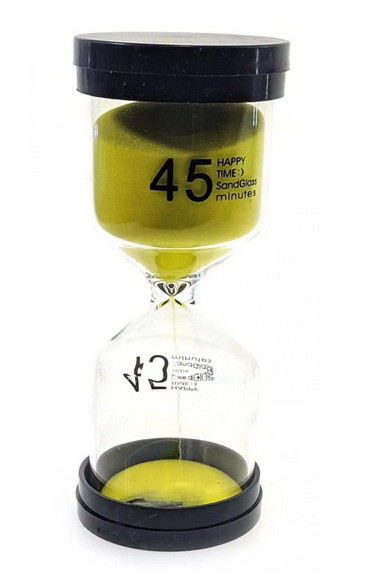 Пісочний годинник на 45 хв жовтий пісок, фото 1