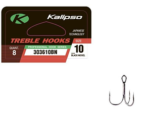 Гачок трійник Kalipso Treble 303610BN №10 8шт