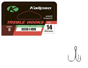 Гачок трійник Kalipso Treble 303614BN №14 8шт